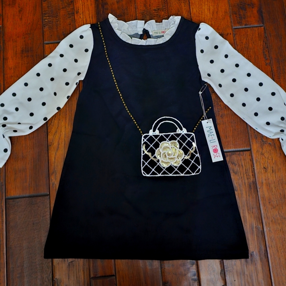 Maeli Rose Black Purse DRESS Size 8